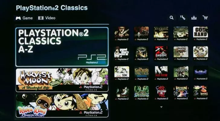 Каталог игр для PS2.